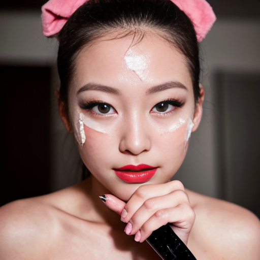 一张特写镜头，捕捉了一位神情软萌甜美的女孩。她扎着柔软蓬松的双马尾，并用鲜艳丝带装饰，散发着俏皮与青春的活力。她正对镜头调皮地眨着一只眼，眼中闪烁着欢快的光芒，浓重的眼妆凸显出长长的睫毛和眼线笔触末端那富有光泽的装饰性点缀。她嘟起嘴唇，可爱饱满的双唇涂着鲜艳亮丽的粉色唇彩。她脸颊上贴着“Z-image"字样的贴纸，头部微微侧倾，做出战斗姿势，右手握拳直面镜头出拳，击打在她正面的整块玻璃，玻璃应声破碎，玻璃上分别写着"TONY”，"JARVIS"，"ZIMAGE”的字样也全部破碎掉落。她肌肤的水润质感、眼中的璀璨星光，以及每一处细腻细节交织在一起，共同营造出一幅洋溢着青春欢乐但又力量十足的图像。