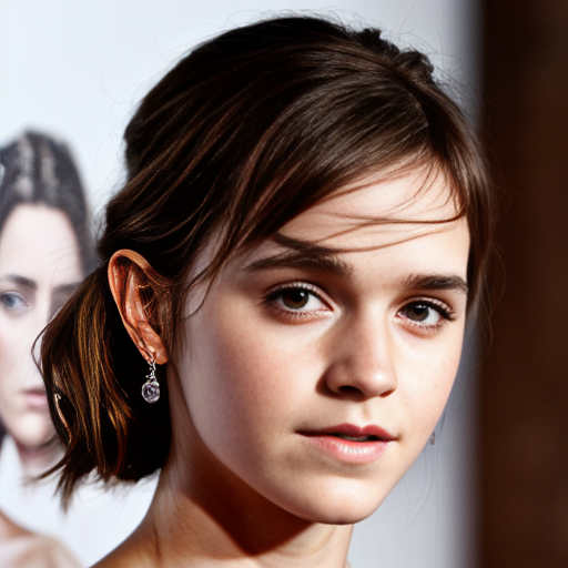 Beautiful Hollywood actress Emma Watson, big busoms, prominent nubbins, 