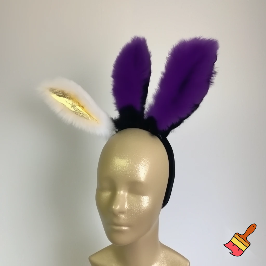 Easter bunny top hat headband, purple and white gold and silver top hat black purple dark purple special hat in delicate purple white, purple and white gold