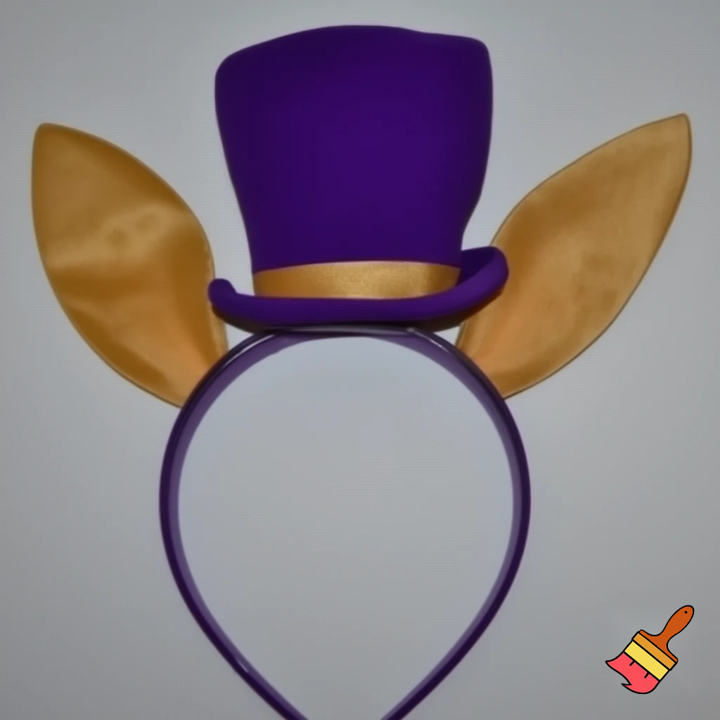 Is the top hat headband Easter headband, top hat, golden golden purple, white and purple? Easter top hat with Easter bunny ears, rabbit ears.