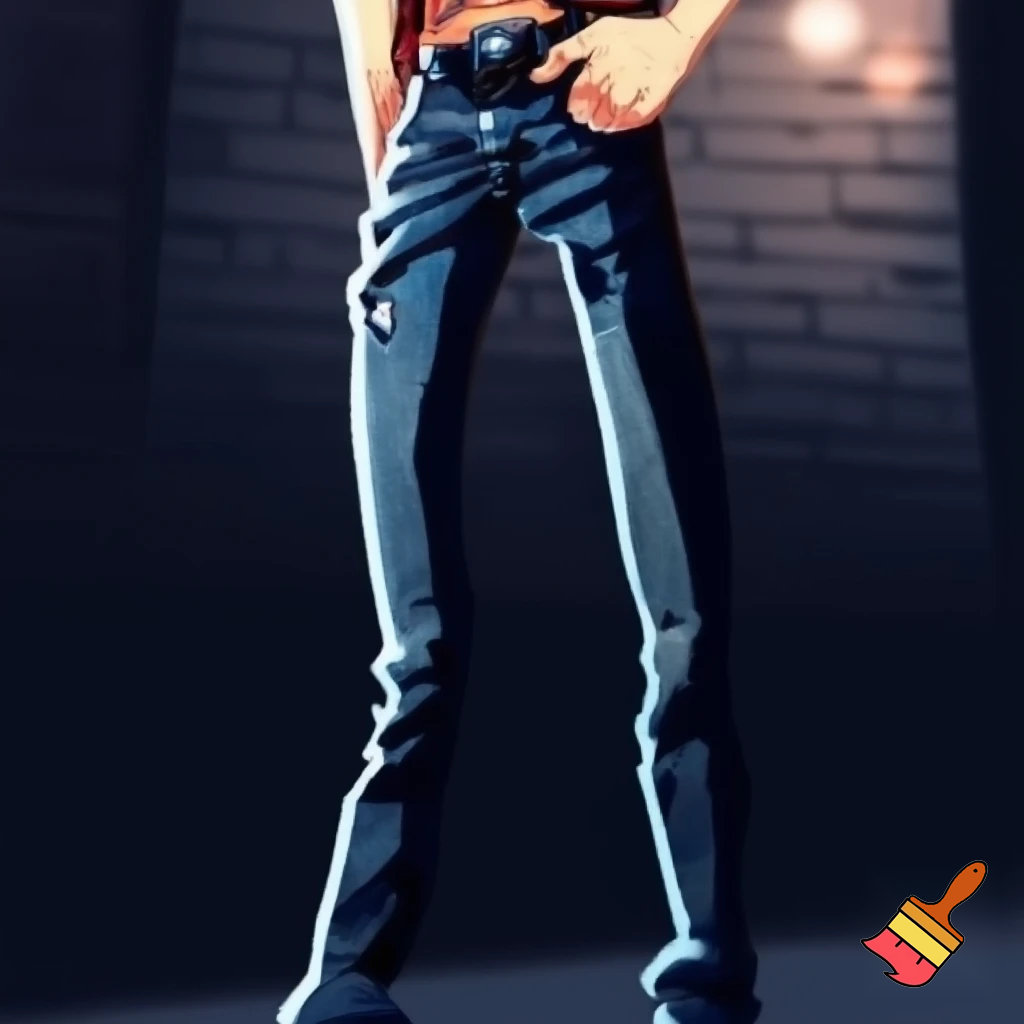 A boy in super skinny jeans
