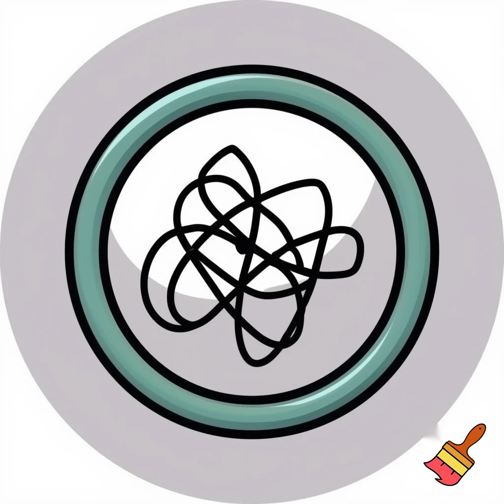 single icon of nature exploration in cartoon style : figure 8 knot