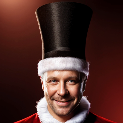 Santa Claus top hat special one special in delicate Santa Claus hat