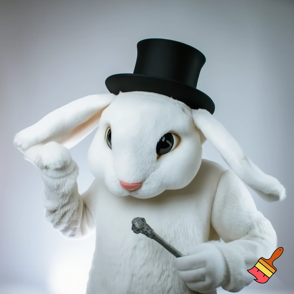 Easter bunny mascot costume top hat magic toy special top hat