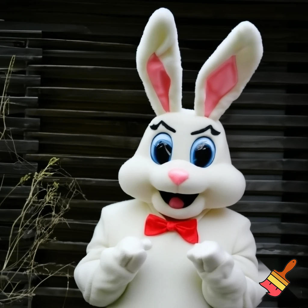 Easter bunny mascot costume top hat🚪