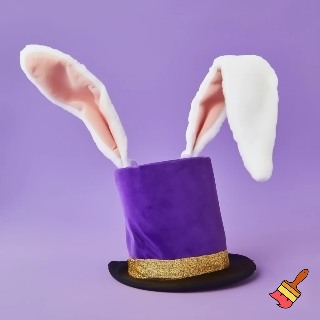  Purple and white Easter bunny headband top hat headband with gold
