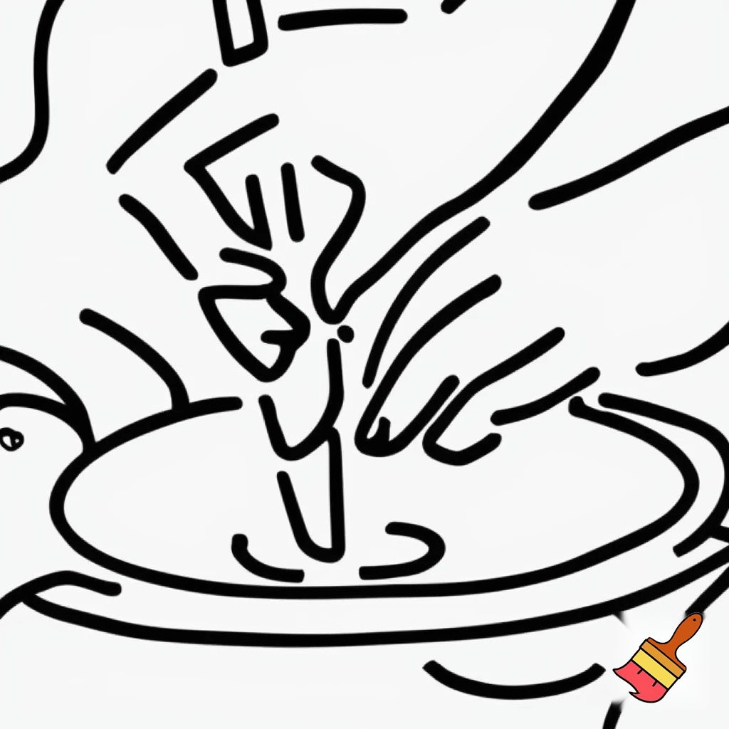 I’m trying to get a black line drawing to use with special needs students of someone stirring 