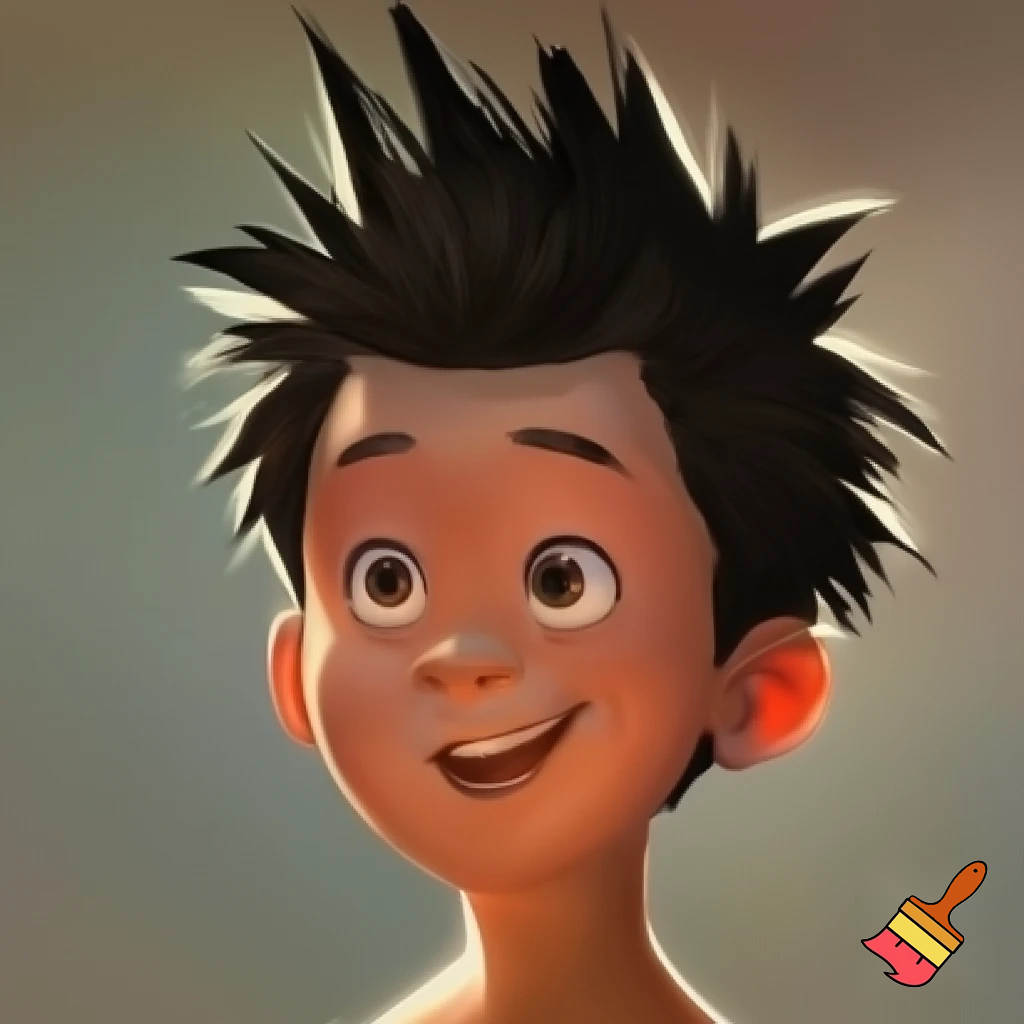 Cubby,toilet brush looking hair ,12 year old black hair