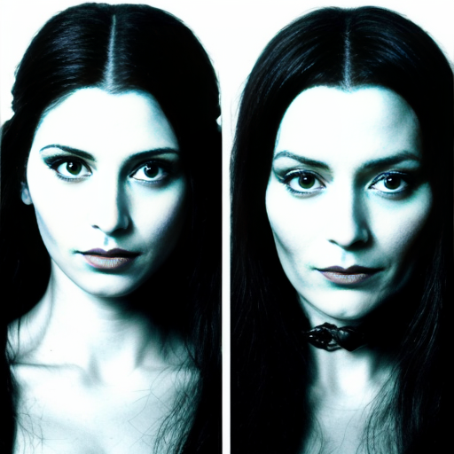 Picture of  the faces of the goddesses Lilith Kali and Brigid 