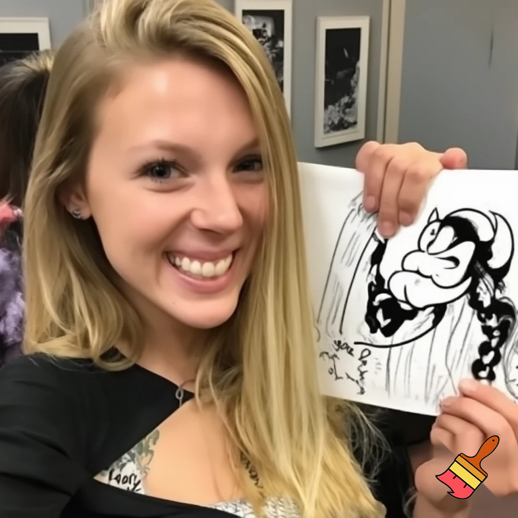 Luann Comic Strip: 19 year old Bernice Halper flexes her muscles while her bestie(Luann) draws her posing at her college art class: cartoon comic strip style