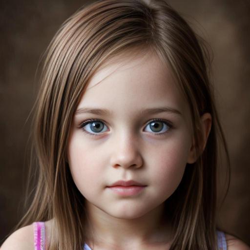 Auburn haired girl tween with big brown eyes