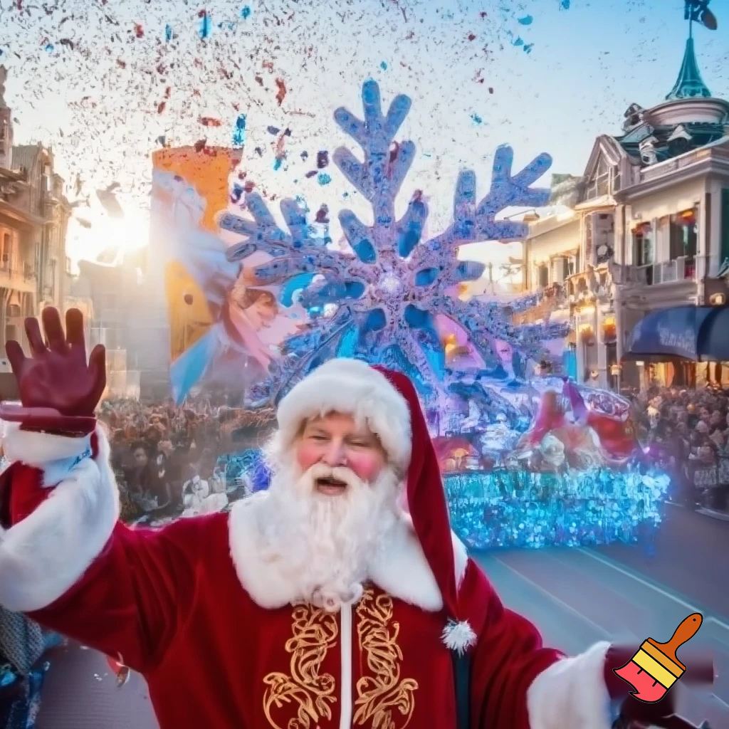 Santa Claus, France parade Paris Disneyland
