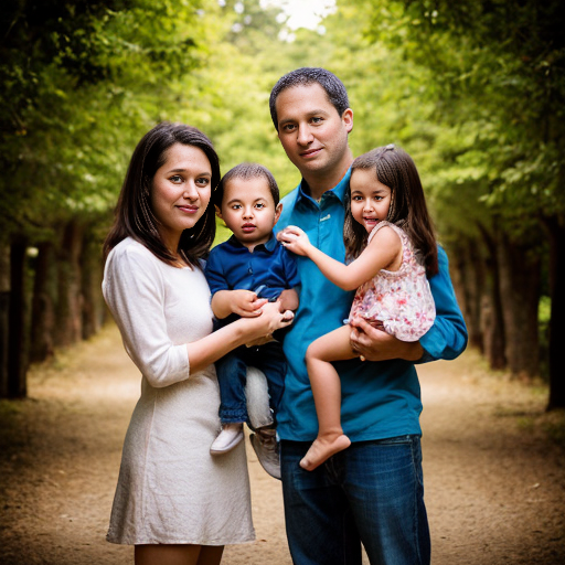 can you make a photo of a family of three