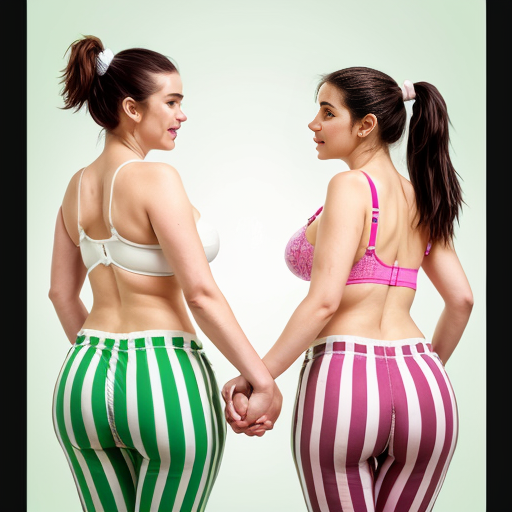 90's disney's 2d aladdin style comic black background and panels of 
Panel 1 a curvy figure two headed woman with brown hair and black striped haired ponytail and with green skin barefoot with green and white striped harem pants and pink and white striped bra marching towards viewer. 
Panel 2 then the curvy figure two headed woman with brown hair  black striped haired ponytail and with green skin barefoot with green and white striped harem pants and pink and white striped bra both looked at each other while marching towards the viewer.
Panel 3 then the curvy figure two headed woman with brown black striped haired ponytail and with green skin barefoot with green and white striped harem pants and pink and white striped bra gives kisses towards viewer. 
Panel 4 then the curvy figure two headed woman with  brown hair and l black striped haired ponytail and with green skin barefoot with green and white striped harem pants and pink and white striped bra kissing the viewer while marching. 
Panel 5 then the curvy figure two headed woman with brown hair black striped haired ponytail and with green skin barefoot with green and white striped harem pants and pink and white striped bra turns around and turns around and revealing to the viewer a yellow triangle shaped stitch patch was on the middle of her butt of her green and white striped harem pants. 
Panel 6 then curvy figure two headed woman with brown hair and black striped haired ponytail and with green skin barefoot with green and white striped harem pants and pink and white striped bra shakes her butt with the yellow triangle shaped Stitch patch on her big butt.  