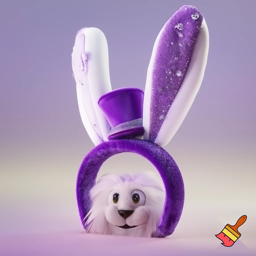Easter bunny headband velvet Easter bunny, bunny ears, purple and white bunny velvet headband Easter bunny ear top hat ear headband glitter