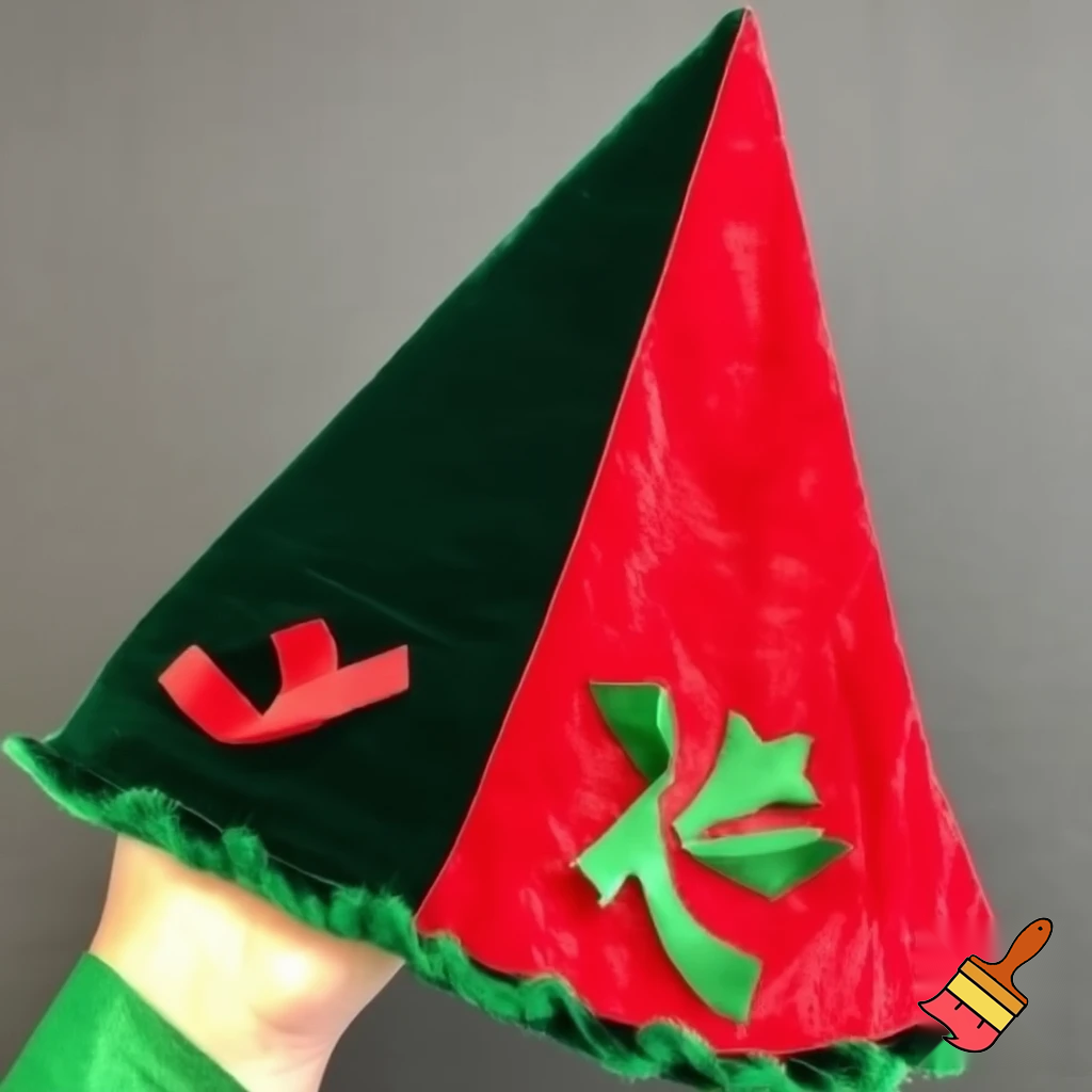 Christmas wizard hat velvet and fabric