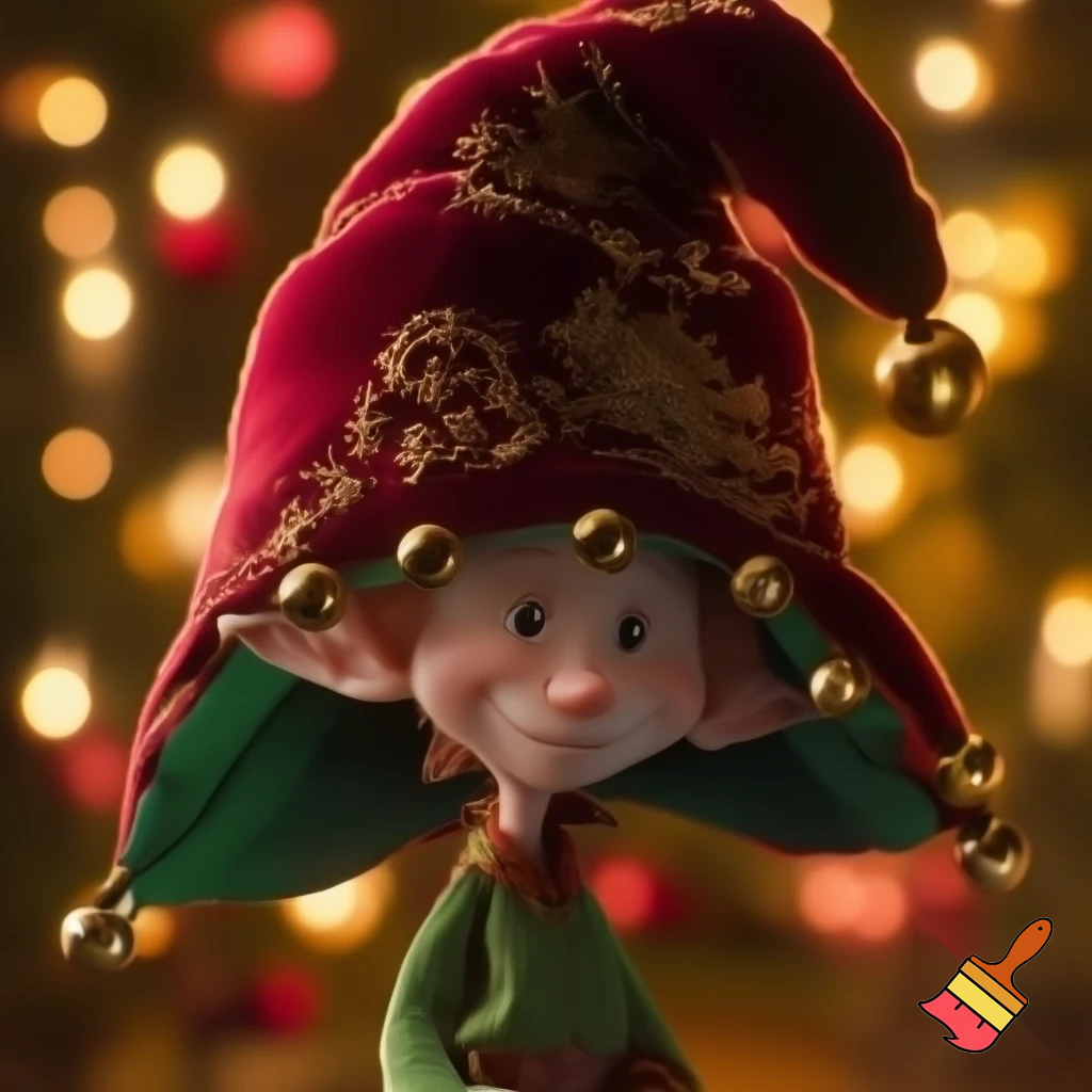 Christmas hat Elf on the elf hat velvet Christmas hat elf hat Christmas hat