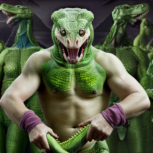 Donald Trump as a reptilian hybrid harvesting humans