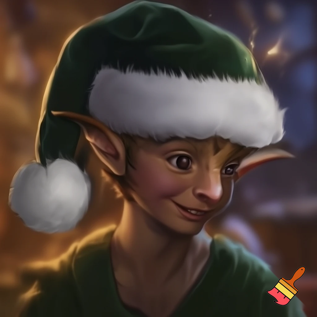 Elf Santa Claus hat velvet