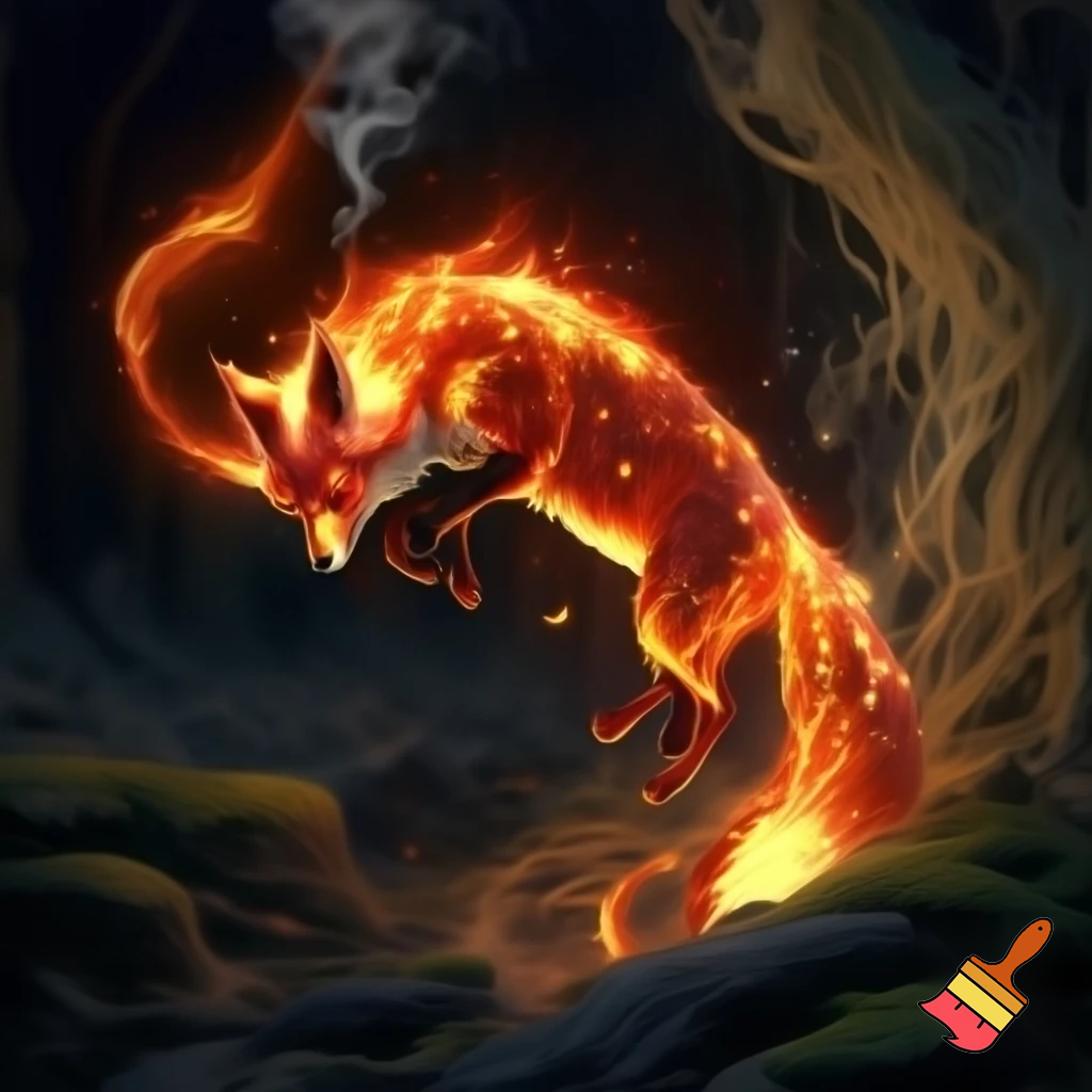 fantasi ræv lavet af ild