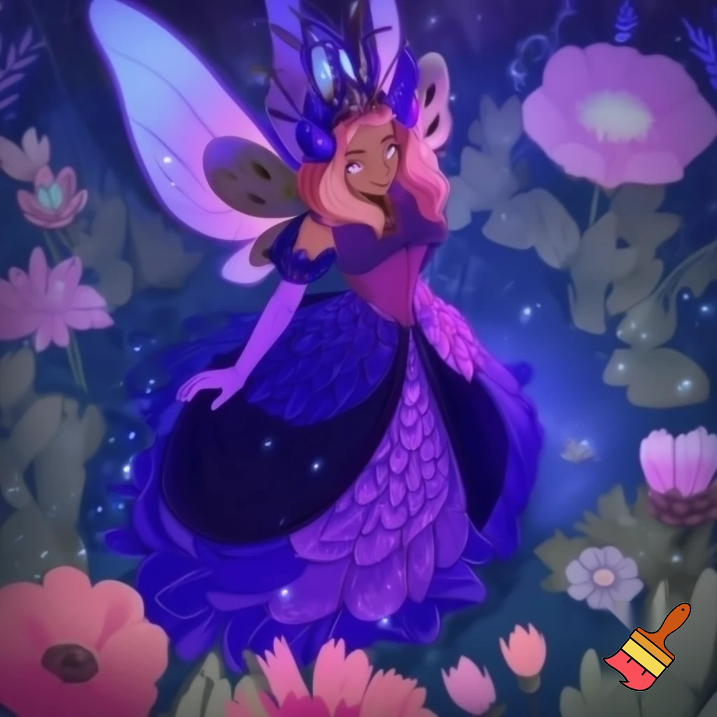 Poppy playtime oc princress lady butterfly purple