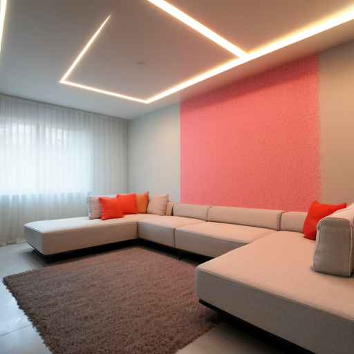 an interior space/installation using light colour fabric