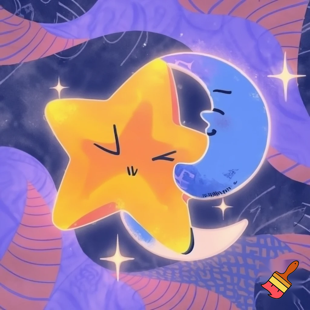 Star and the moon funky style