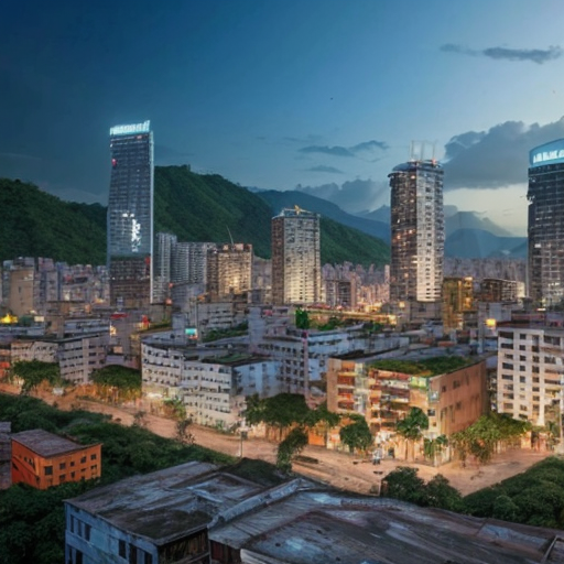 Venezuela Caracas in 2030 with no noises and beautiful cities