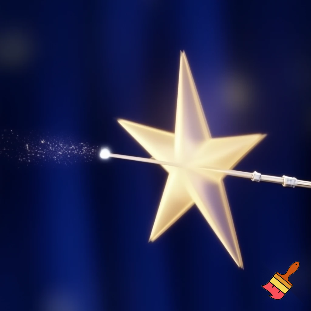 A star Christmas star want magic wand💫