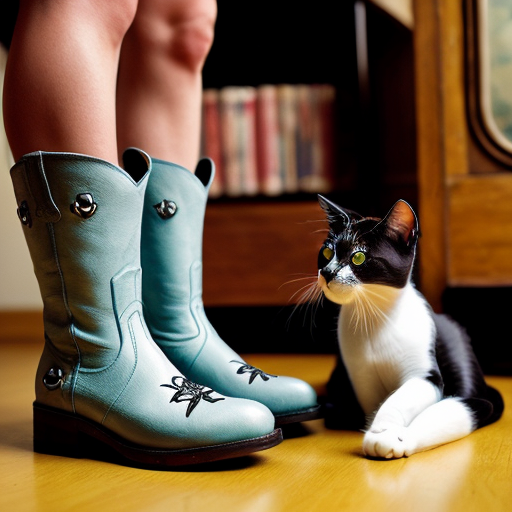 hazme un gato con botas y una princesa envenenenada