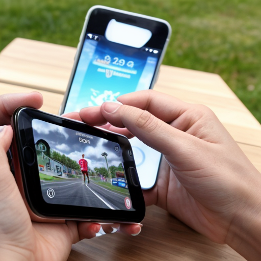 Goretzka play game on apple phone and Vanessa play game on apple phone at the summer house 