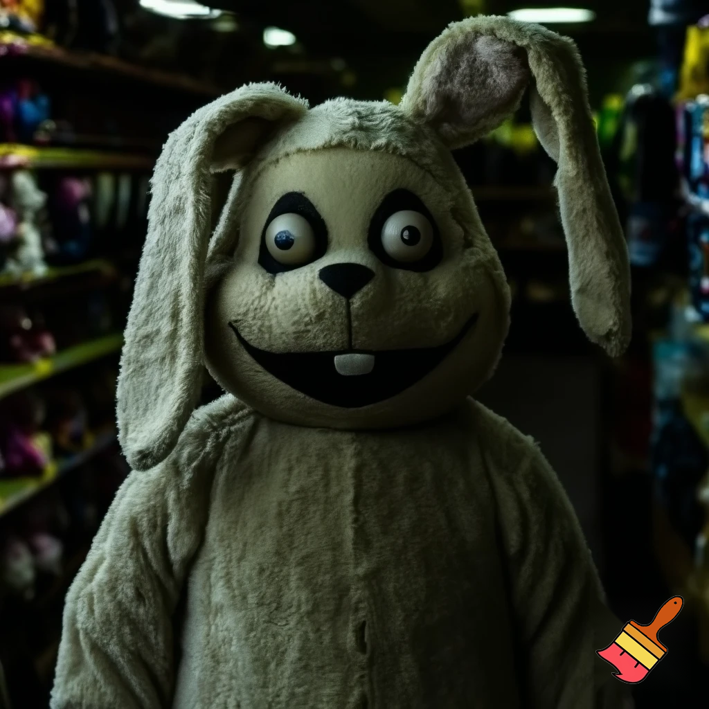Easter bunny toy creepy toy mascot costume