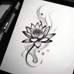 july birth flower tattoo