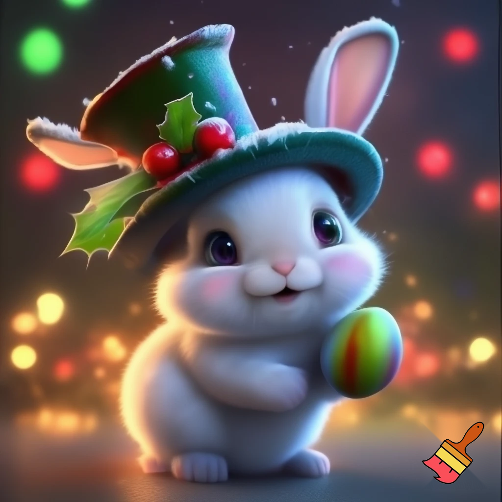 Christmas Easter bunny top hat