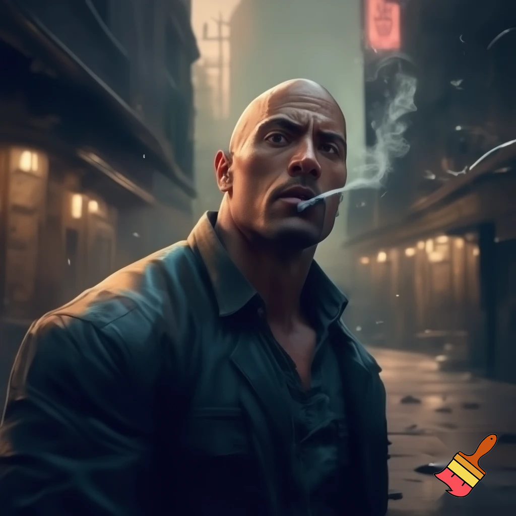 Dwayne having a smoke out