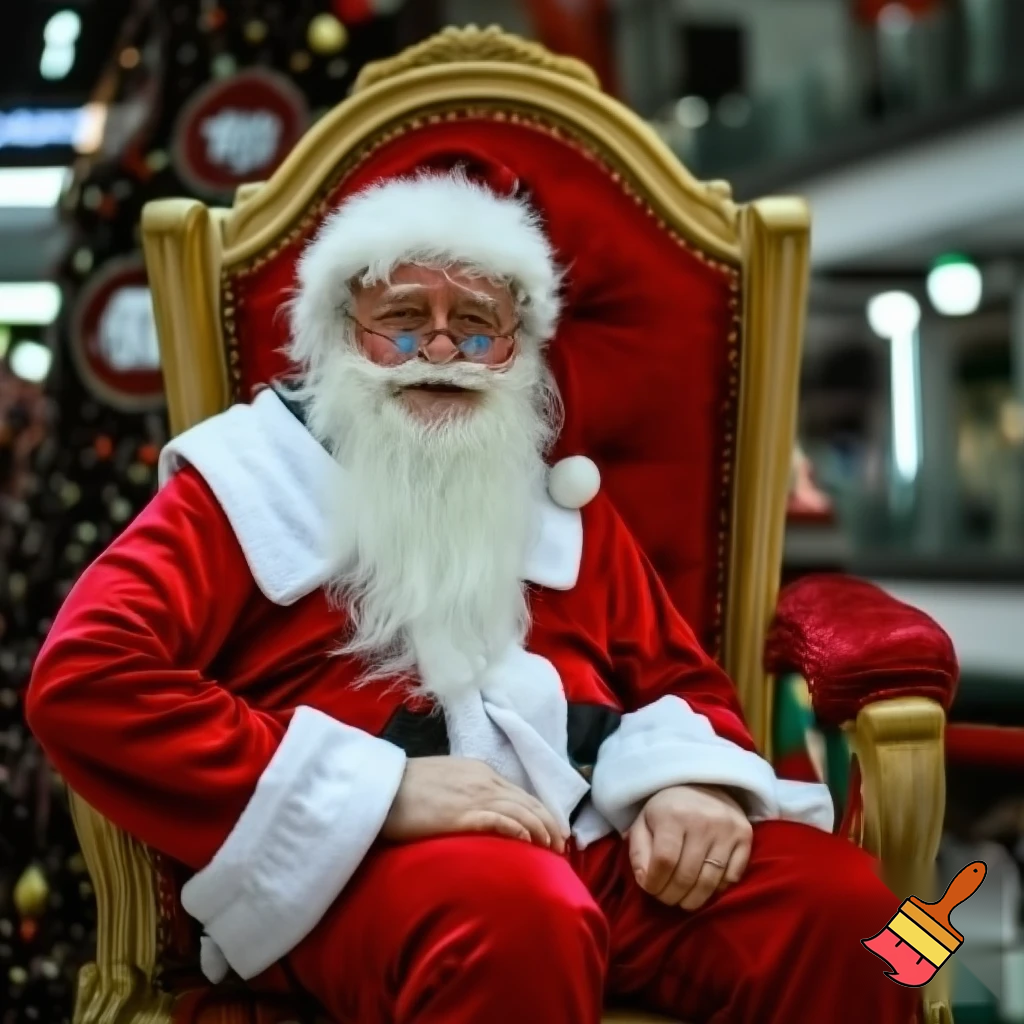 Santa Claus shopping mall Santa Claus chair at the shopping centre photo boot photo Santa Claus photo Santa Claus’s glasses big Santa chair🎄💫🌟