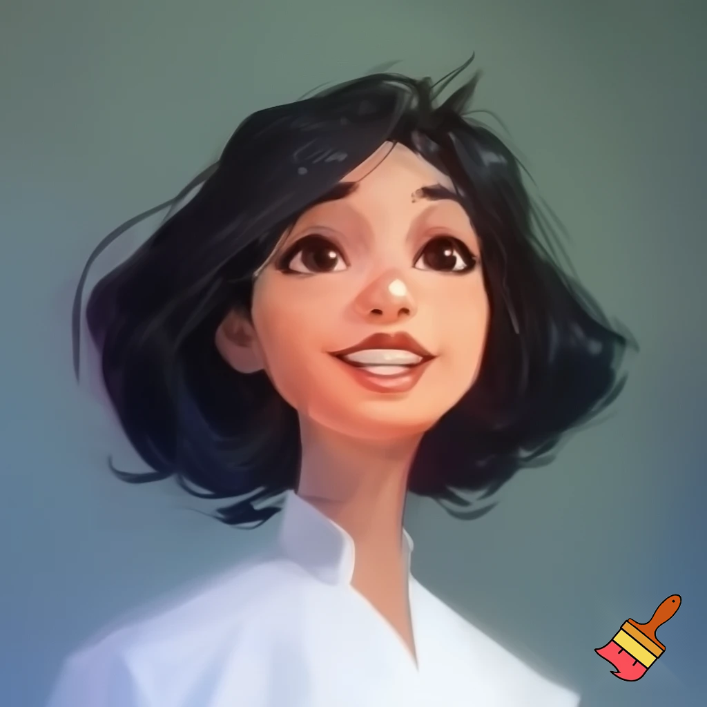a nurse with white skin black hair smiling 