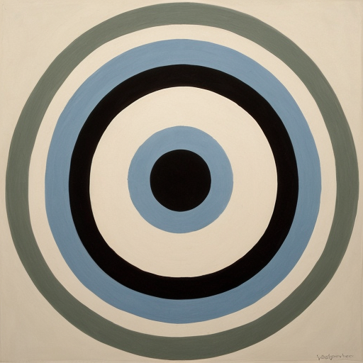 Fill a Circle with something abstract and figurative in o‘keeffe style 