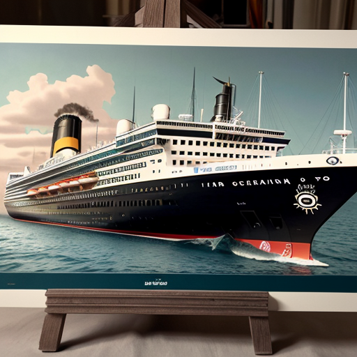 Small 1900s ocean liner