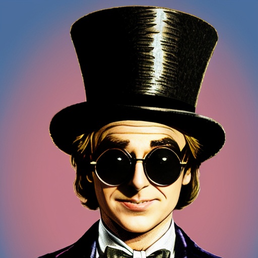 Willy Wonka top hat velvet