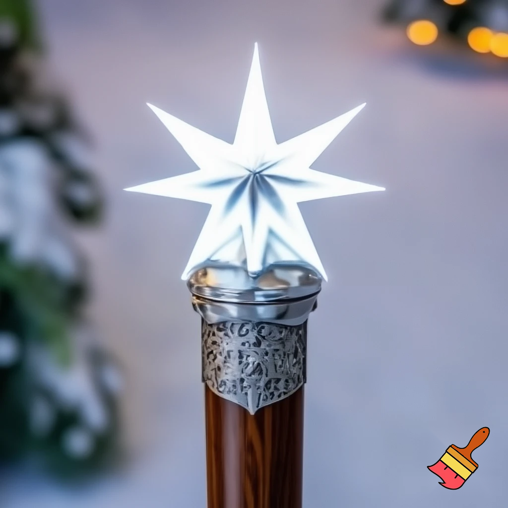 Russian Santa Claus walking stick with a star Santa Claus the real Santa Claus