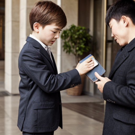 “boy returning wallet to rich man, emotional oment, rich man su