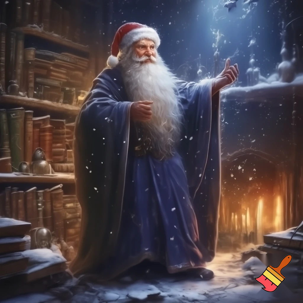 Christmas Santa Claus hat wizard