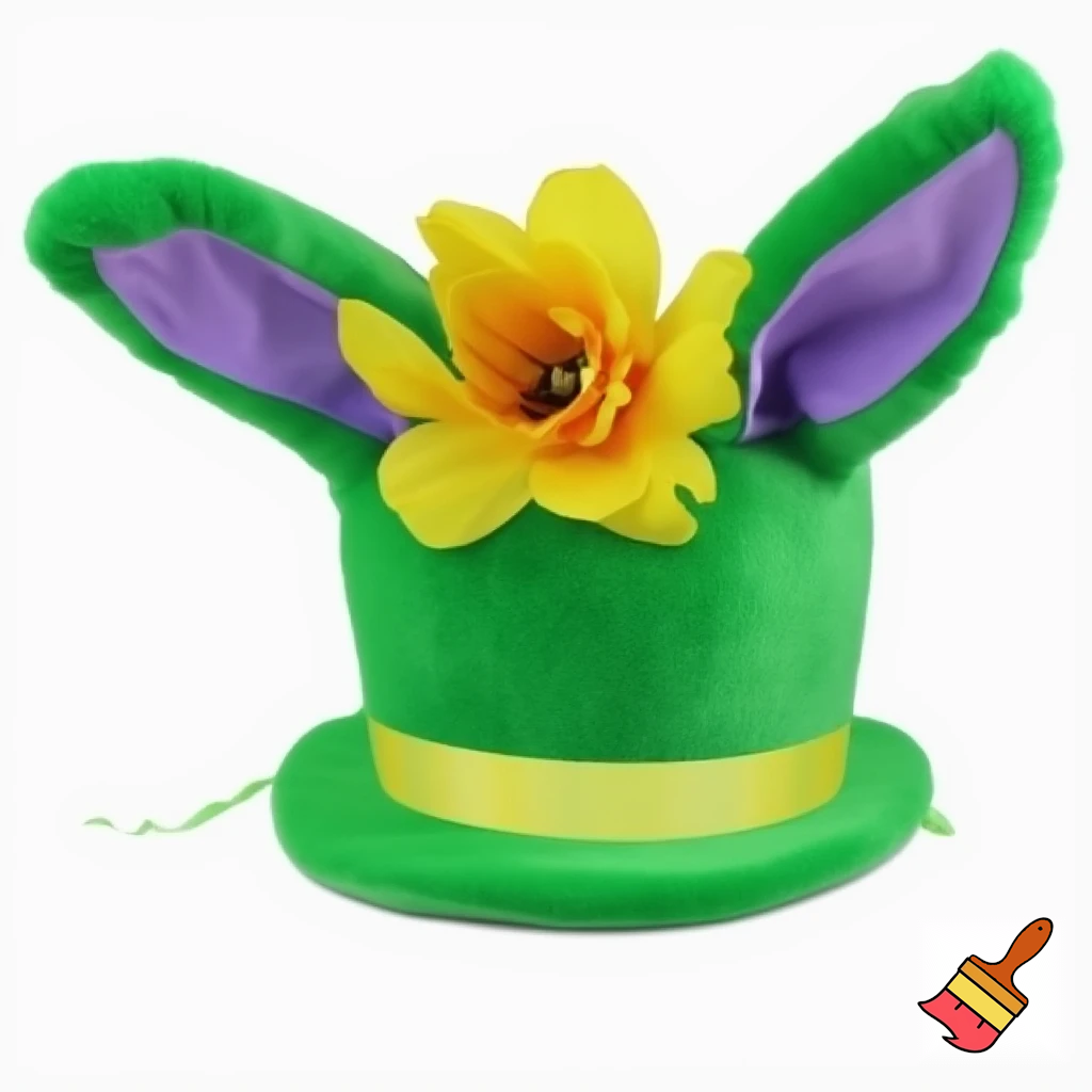 Easter bunny castle mascot top hat costume Easter bunny ears bunny head hat top hat