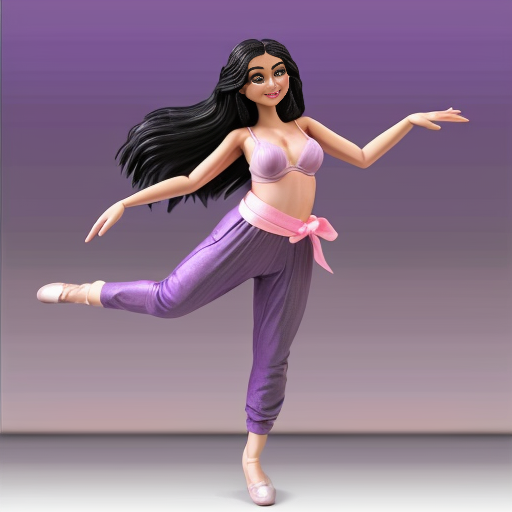 90's disney's 2d aladdin style comic dark blue background and panels of Panel 1 as two black haired women the first black haired curvy figure woman with pink harem pants, pink bra and sash and curved slippers and second black haired curvy figure woman with lavender color harem pants bra and sash with lavender color curved slippers as they dance a sort of ballet. Panel 2 then first the first black haired curvy figure woman with pink harem pants, pink bra and sash and curved slippers then swings the second black haired curvy figure woman with lavender color harem pants bra and sash with lavender color curved slippers through the air and she goes into a spin as she lands. Panel 3 when the second black haired curvy figure woman with lavender color harem pants bra and sash with lavender color curved slippers comes out of her spin then her hair has become a staircase which the the first black haired curvy figure woman with pink harem pants, pink bra and sash and curved slippers ascends before taking a dive into the water below with a colossal splash in the water. Panel 4 The first the first black haired curvy figure woman with pink harem pants, pink bra pink and sash and pink curved slippers and then her pink curved slippers is a canoe and paddles around the lake, using a telescope and a paddle. Panel 5 Meanwhile, the second black haired curvy figure woman with lavender color harem pants bra and sash with lavender color curved slippers comes out of the lake and pretends to be a fountain 