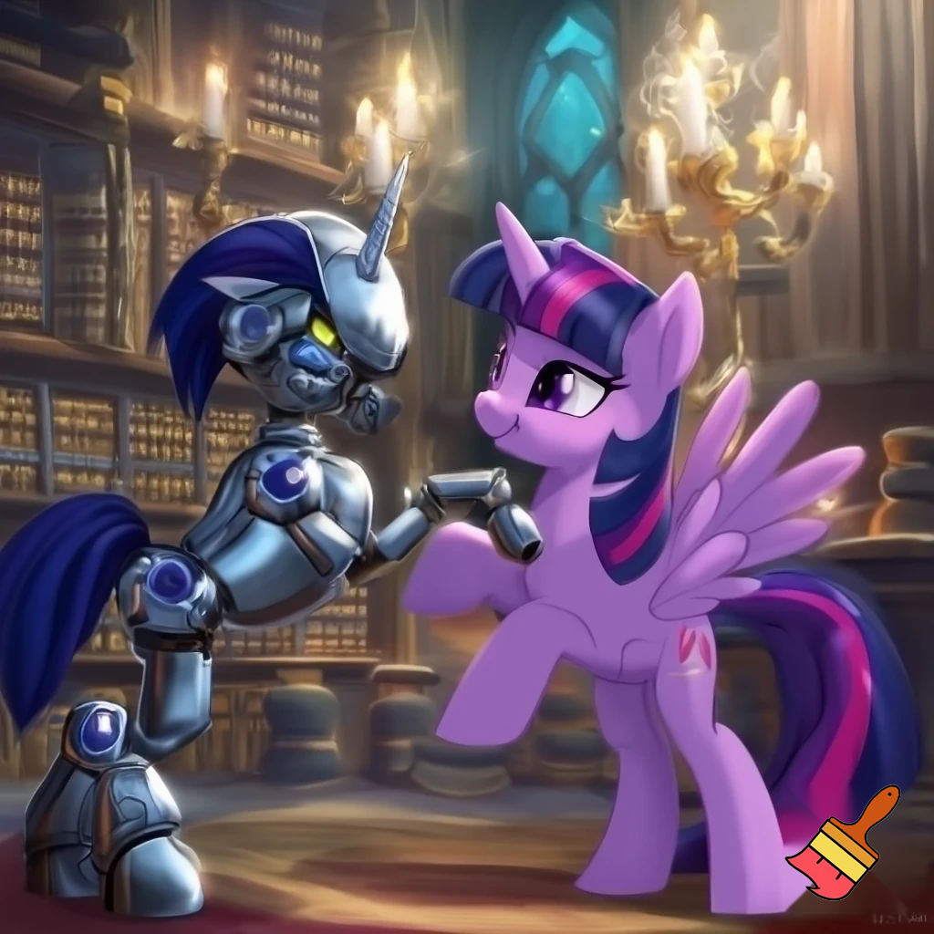 Robot mlp oc meeting twilight sparkle 