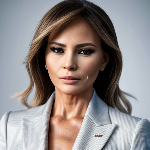 Melania trump in stylish open suit