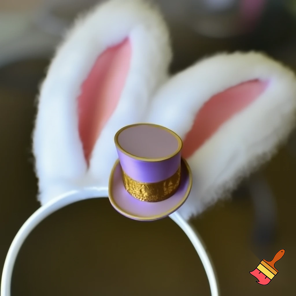 Easter bunny top hat headband, Easter bunny ears headband top hat purple and white and gold