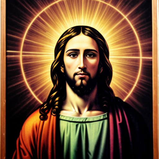 picture of Jesus with +infinity aura above his head