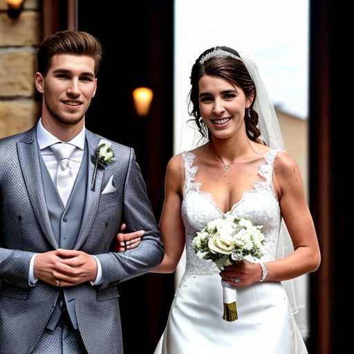 Goretzka showing body and Vanessa showing body at the wedding 